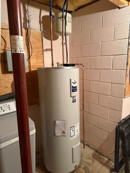Water heater and supply lines serviced at a Central PA home